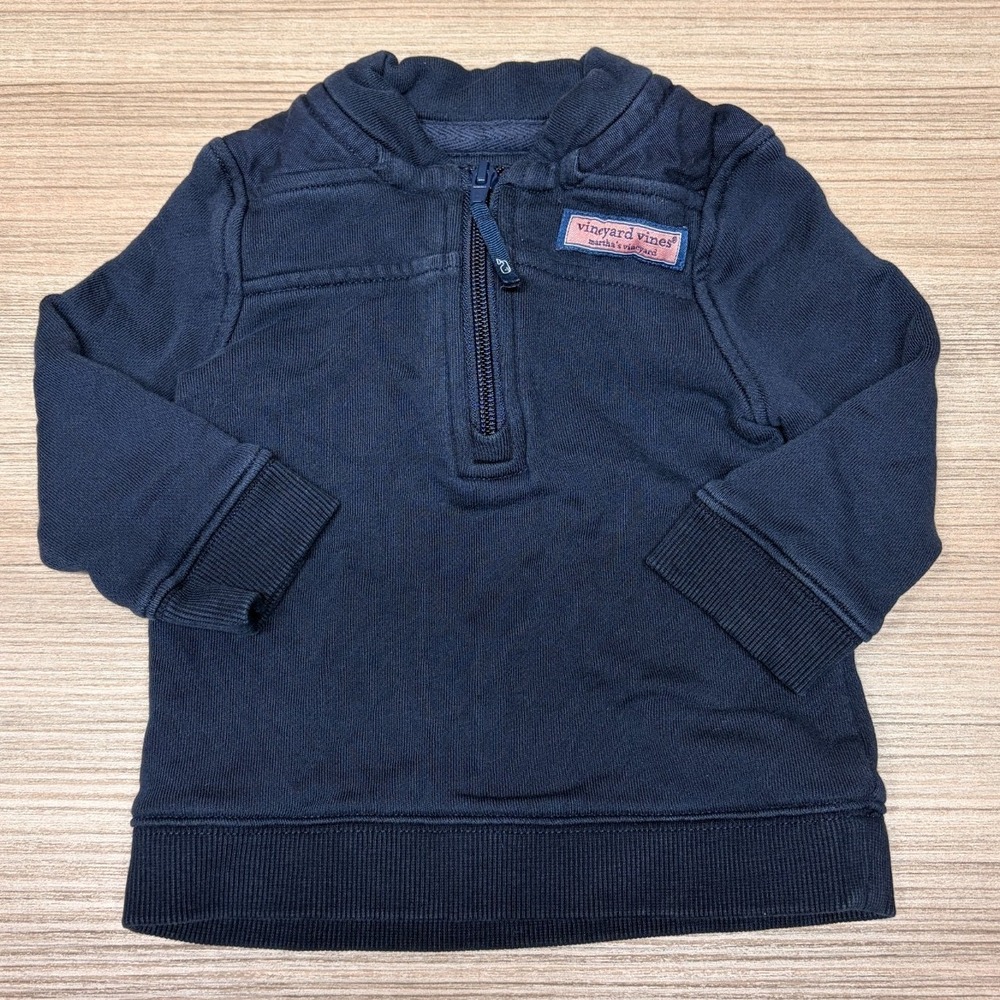 Vineyard Vines Baby Shep Shirt 1/4 Zip 3-6M Preppy Coastal Nautical Casual Navy